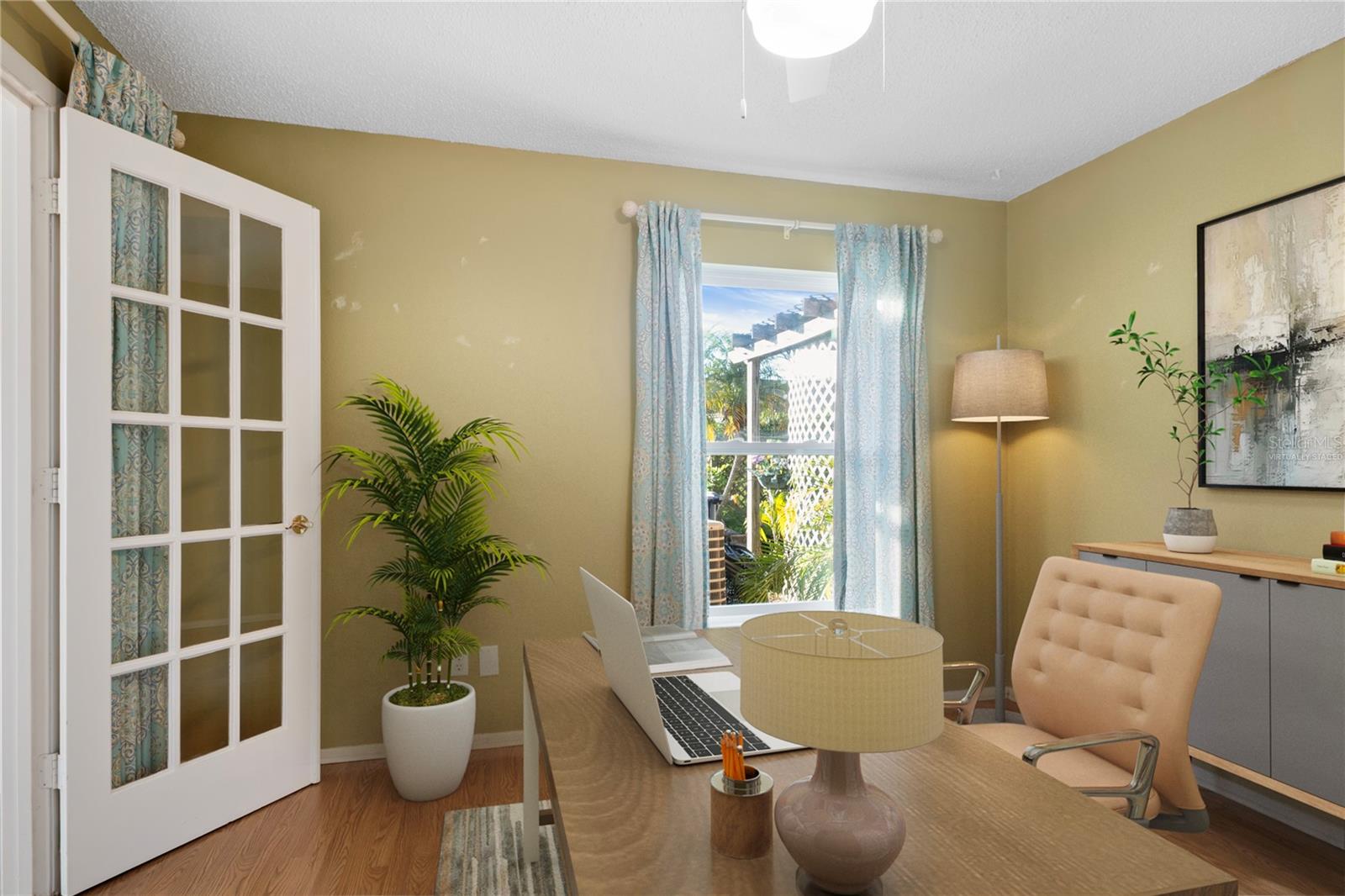 Virtually staged bedroom/office #3