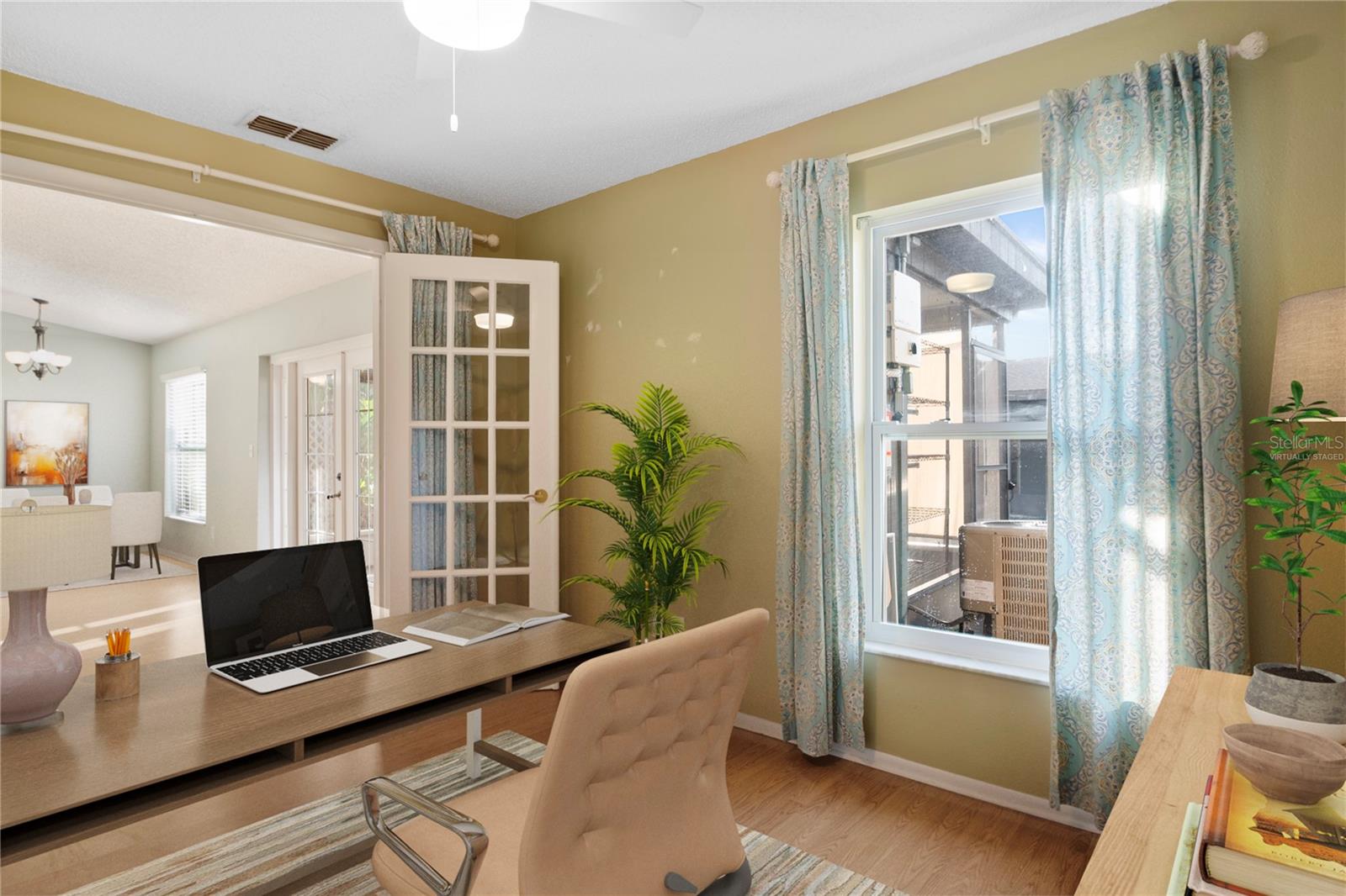 Virtually staged bedroom/office #3