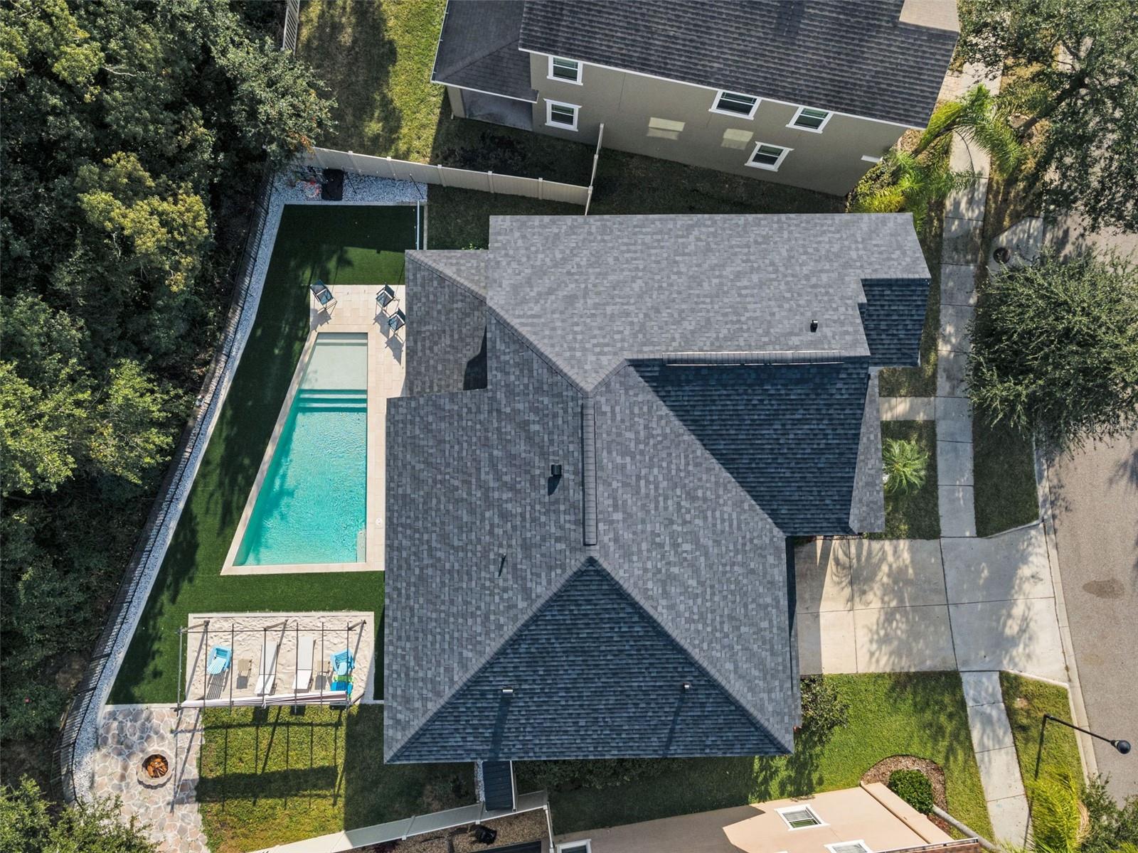 side areial of the home