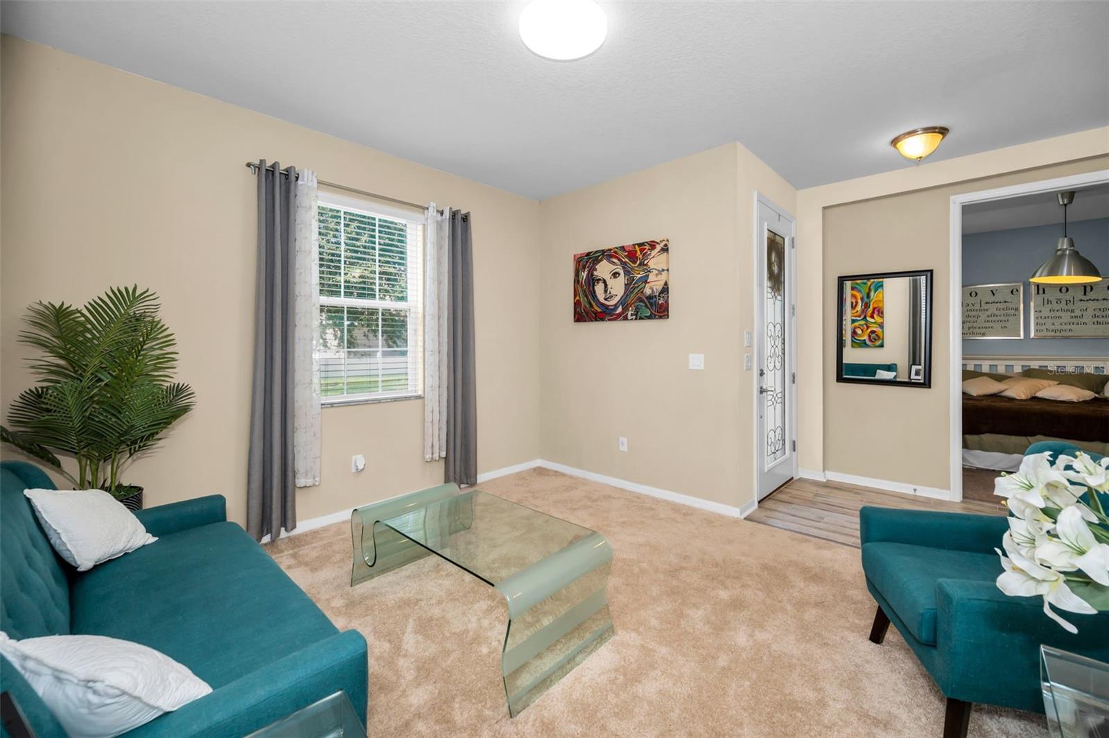 living room looking toward entrance