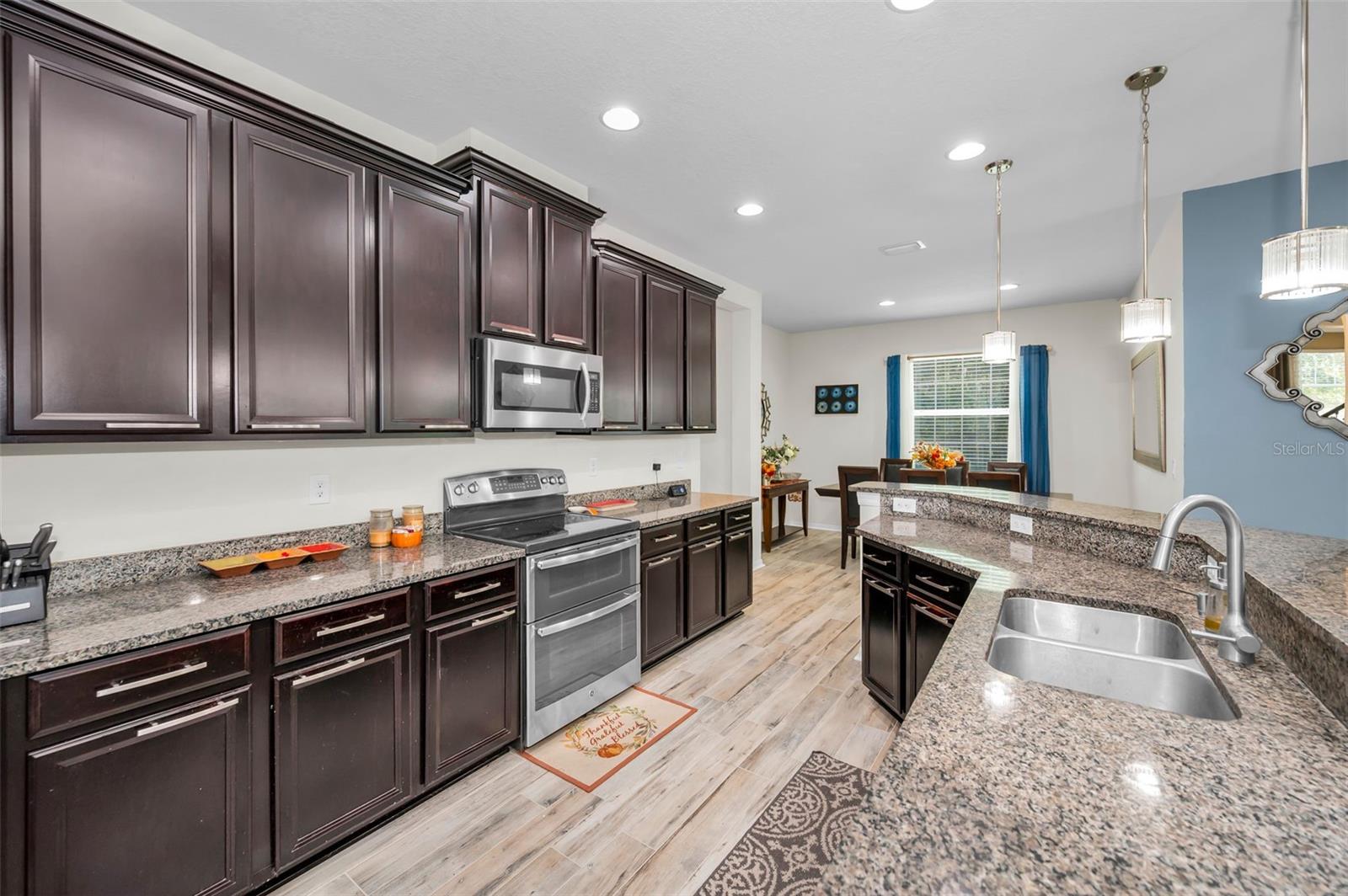 kitchen and dining room