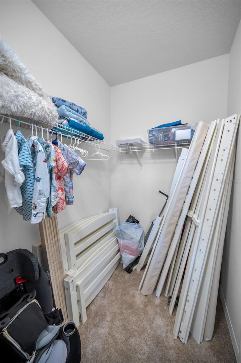 walk-in closet for one of the Jack/Jill bedrooms