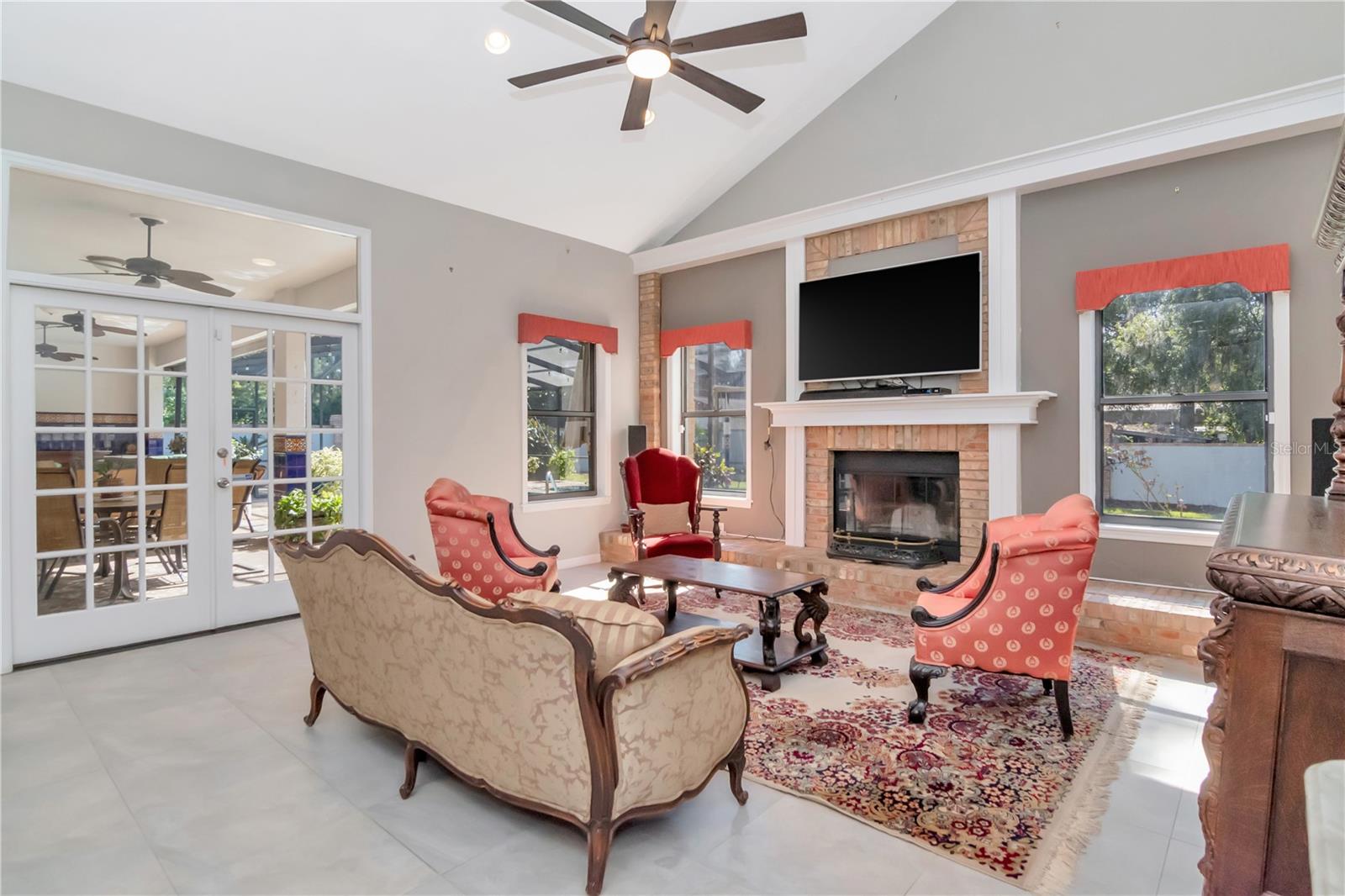 Family room with lanai access