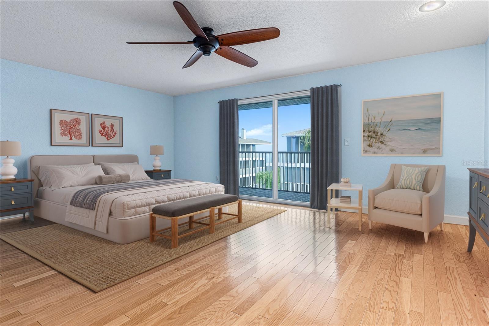 Master Bedroom with poolside enclosed porch