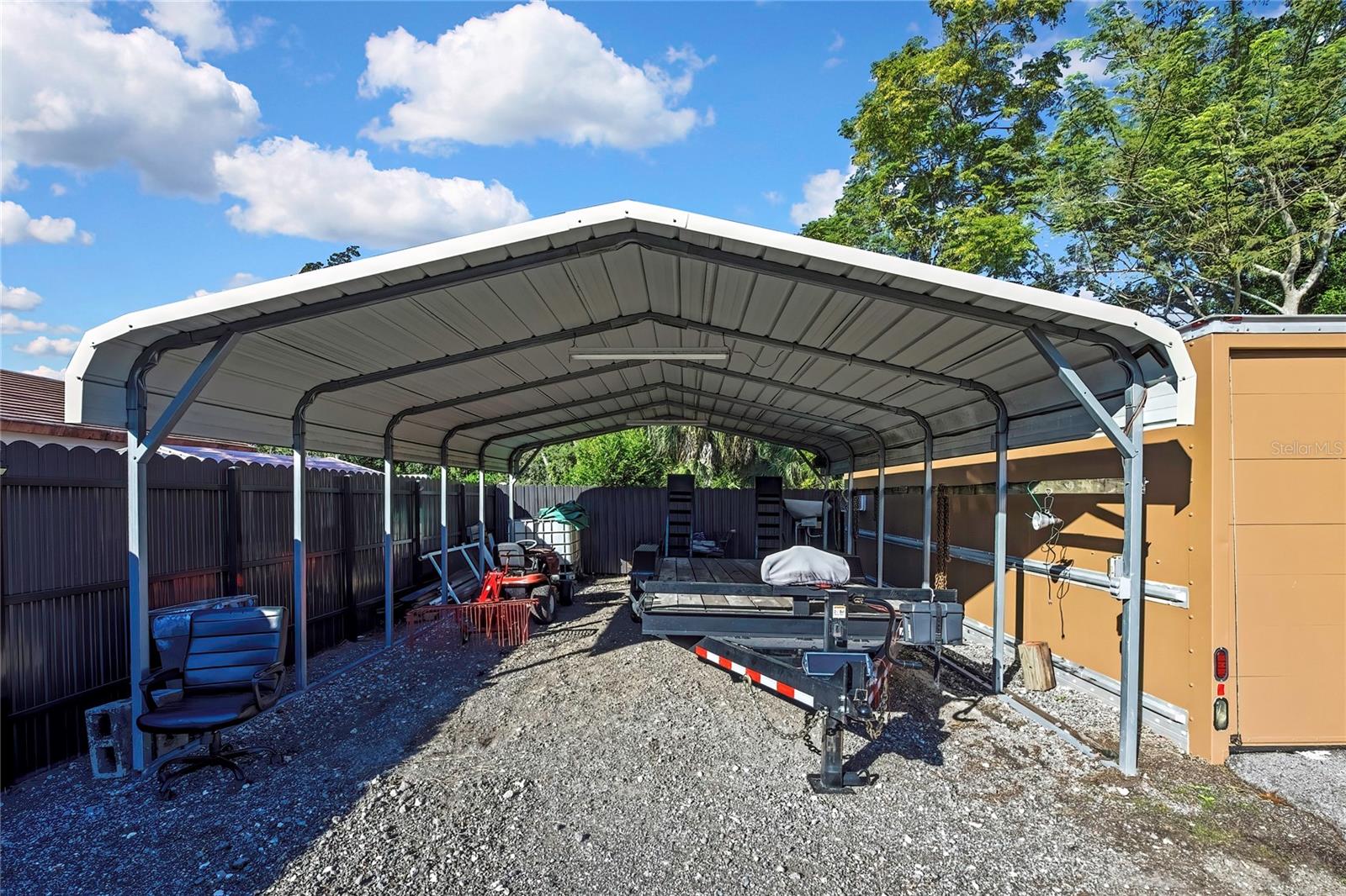 20 x 26 covered storage/carport area