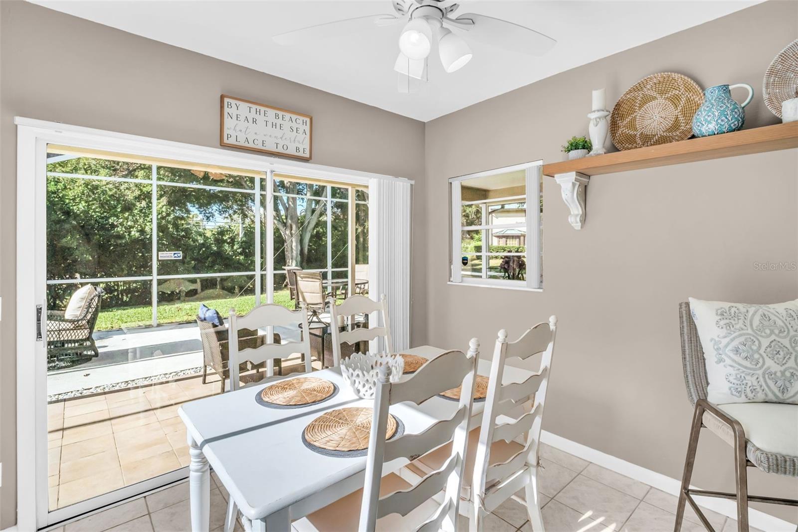 Light & bright breakfast nook with stunning private pool views~