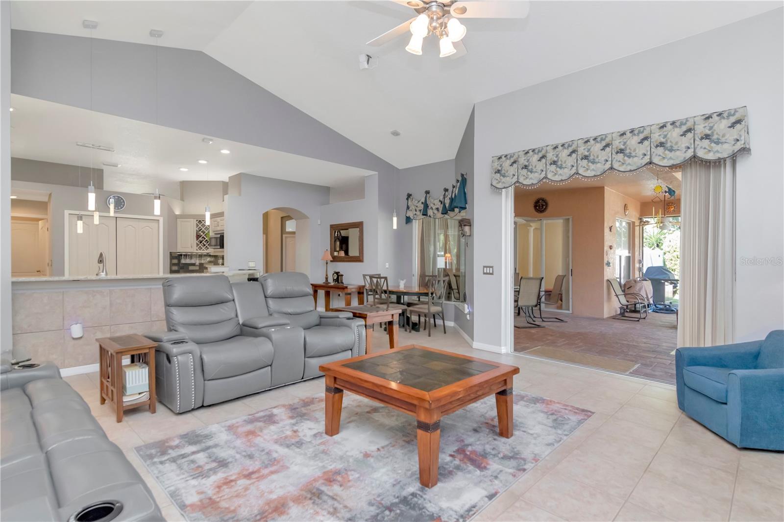 Family room - open to kitchen and informal dining with lanai access