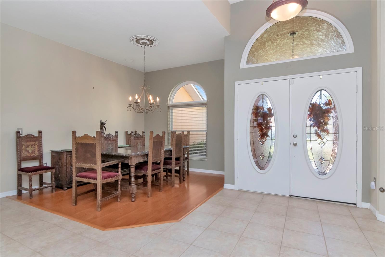 Entryway and formal dining area