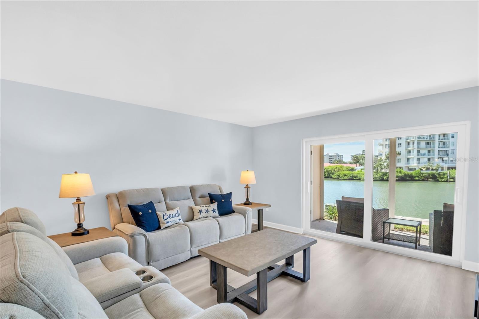 Primary living space with water view