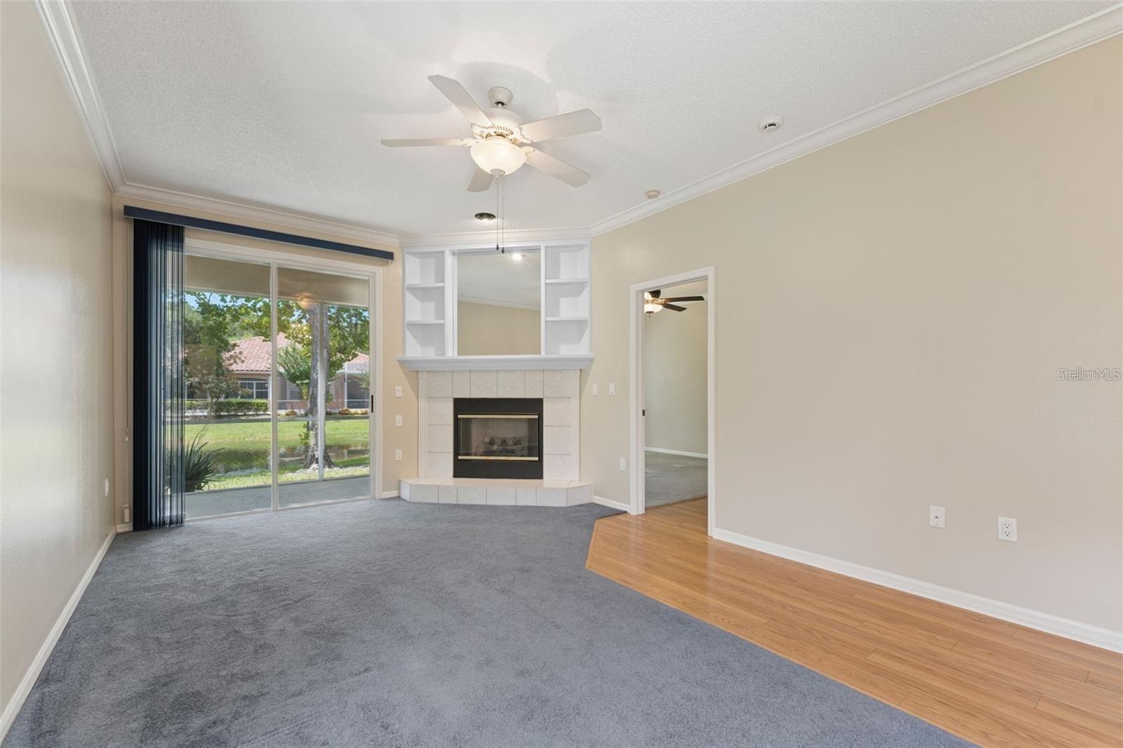 Living room with abundant natural light