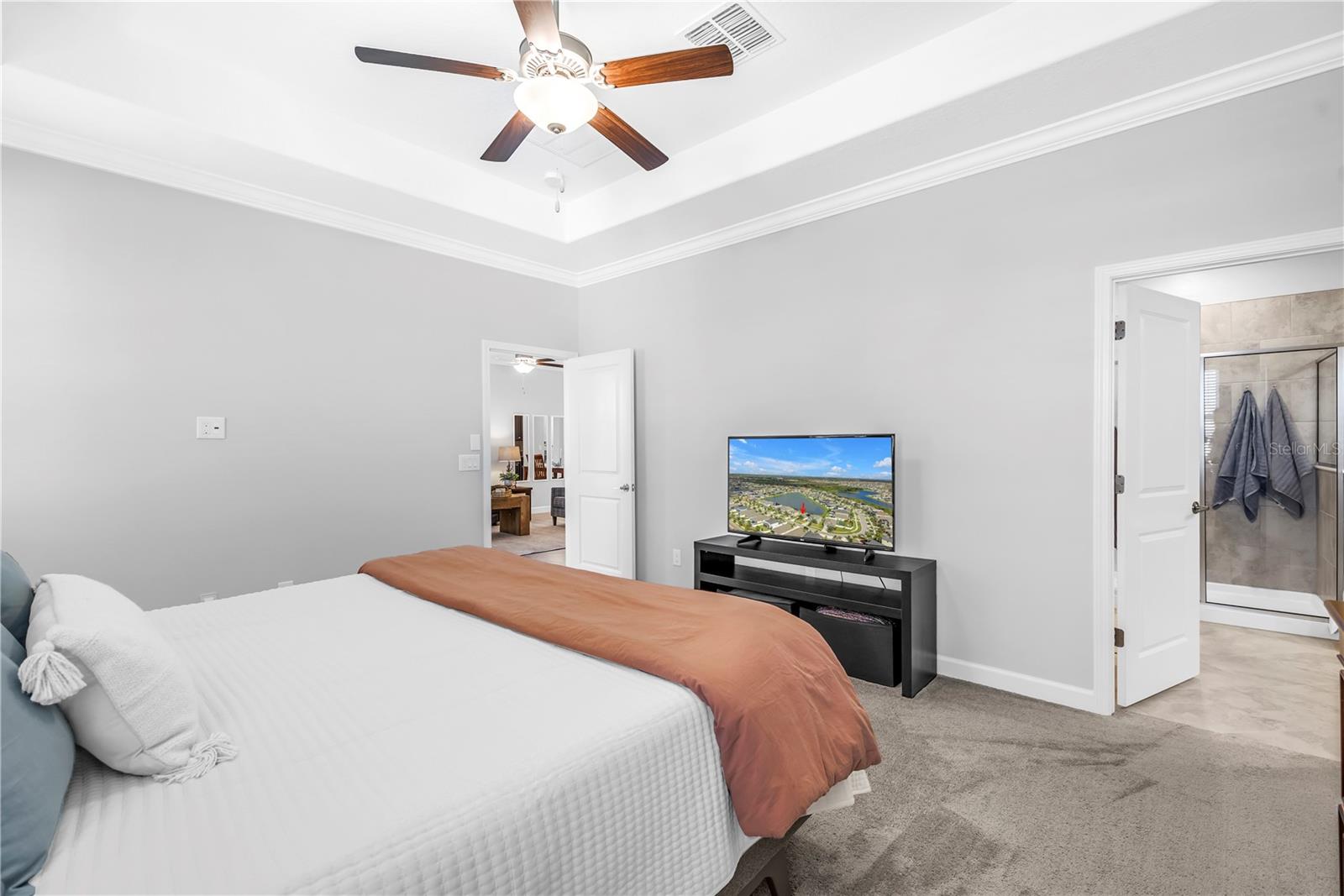 A plethora of natural light floods the room