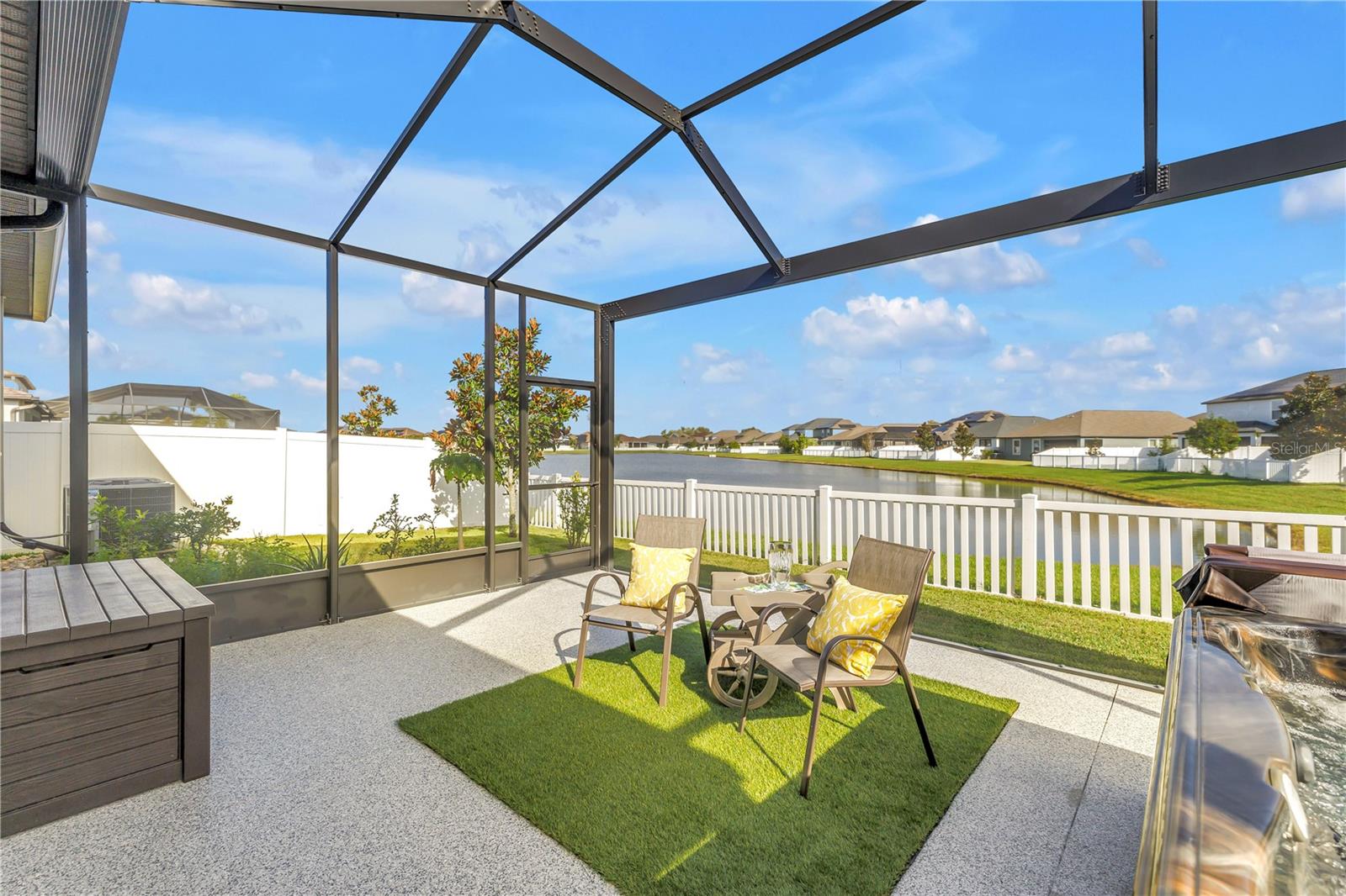 Unobstructed and breathtaking views of the pond