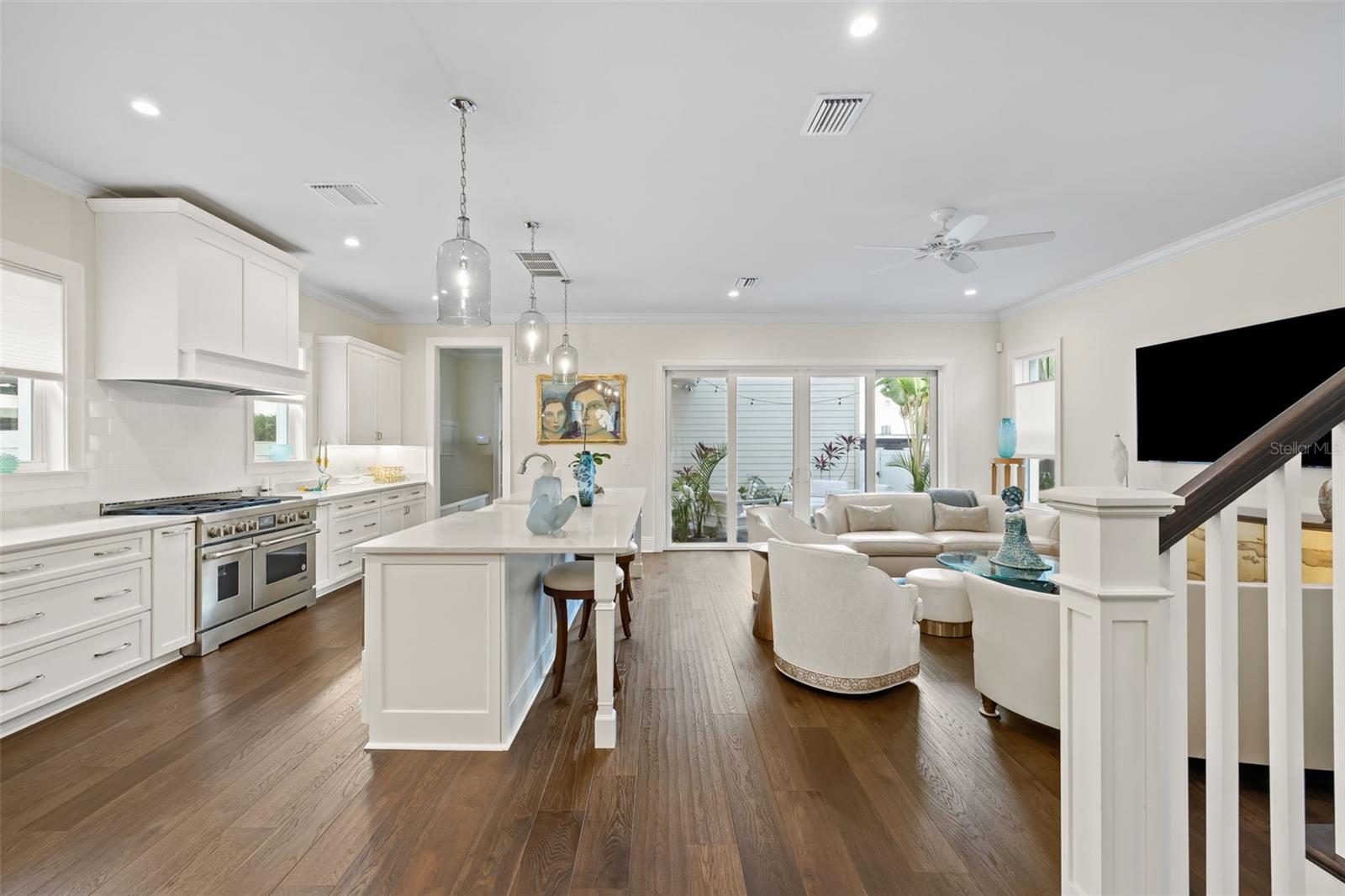 FAMILY ROOM AND KITCHEN
