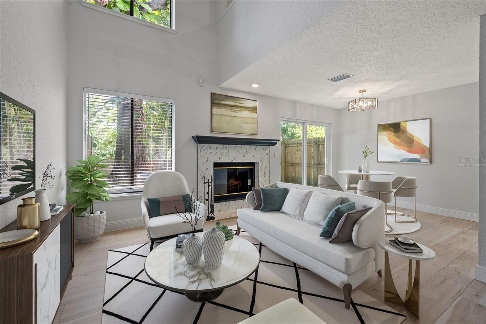 Virtually Staged Living Room