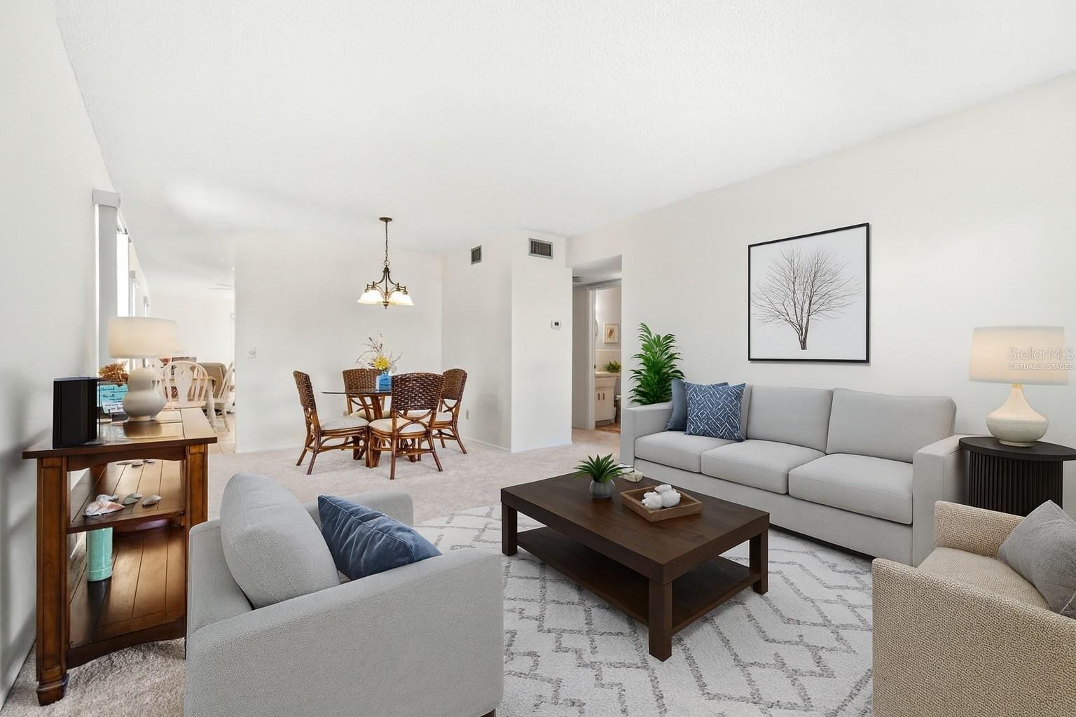 Virtually Staged Living Room