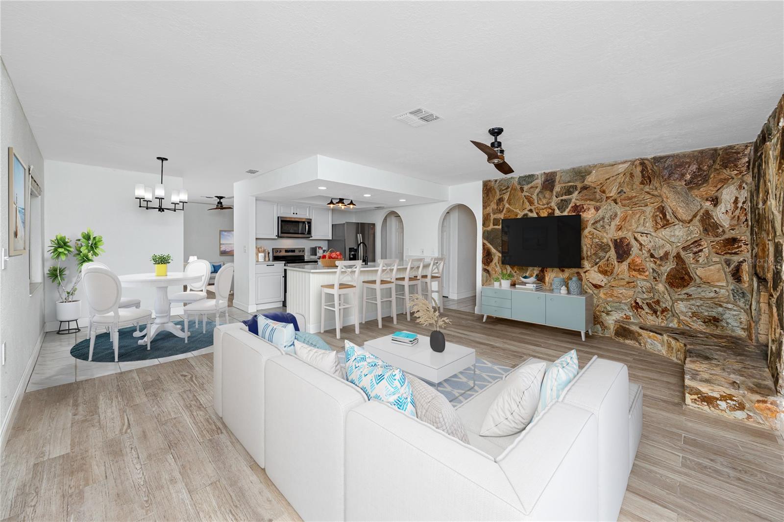 Family Room and Kitchen -9817 San Sierra Way, Port Richey, FL 34668