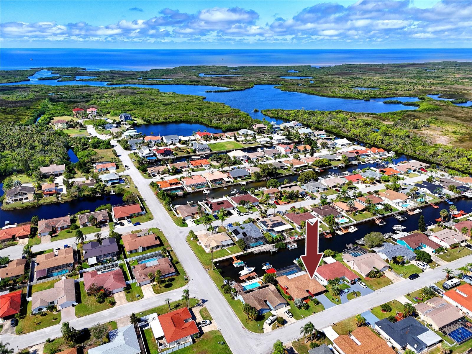 Aerial -9817 San Sierra Way, Port Richey, FL 34668