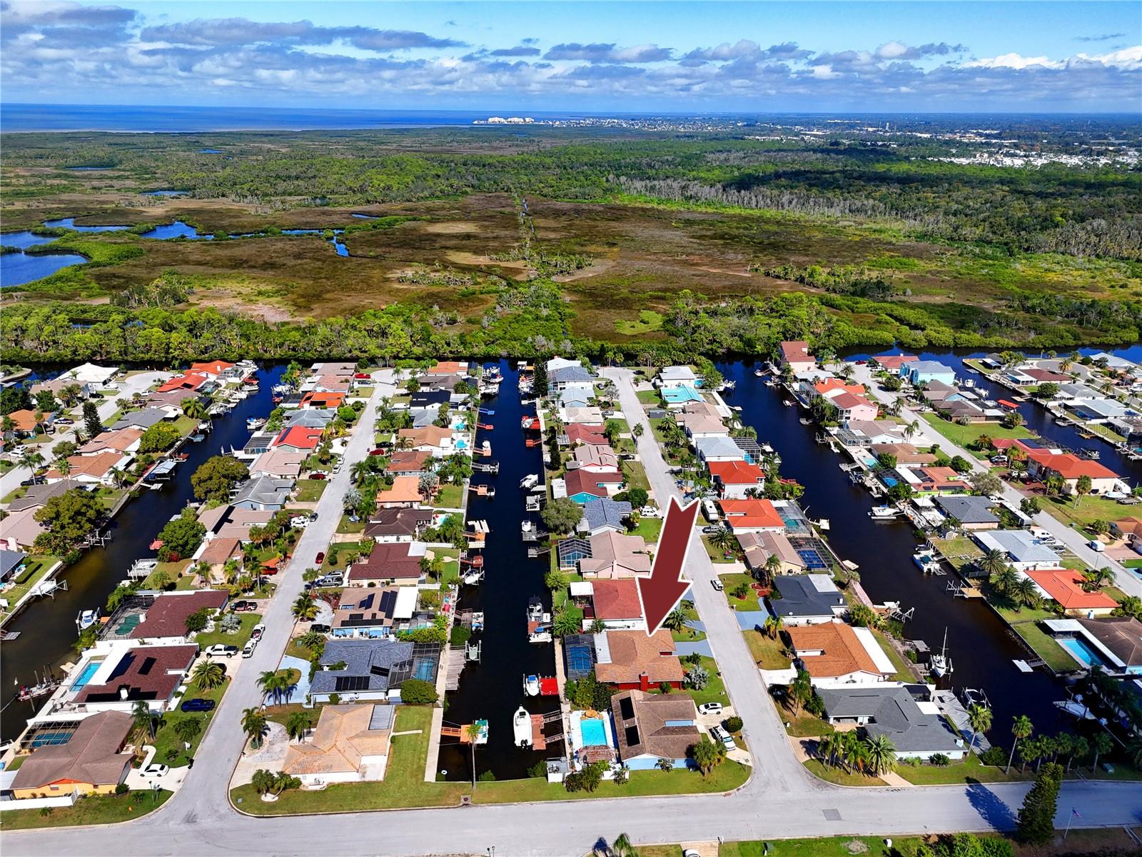 Aerial -9817 San Sierra Way, Port Richey, FL 34668