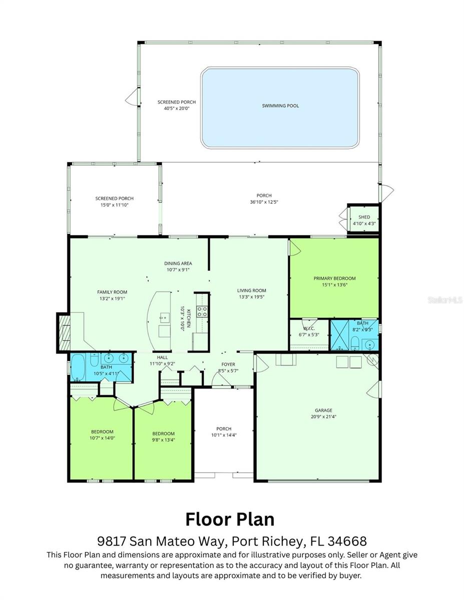 Floor Plan -9817 San Sierra Way, Port Richey, FL 34668