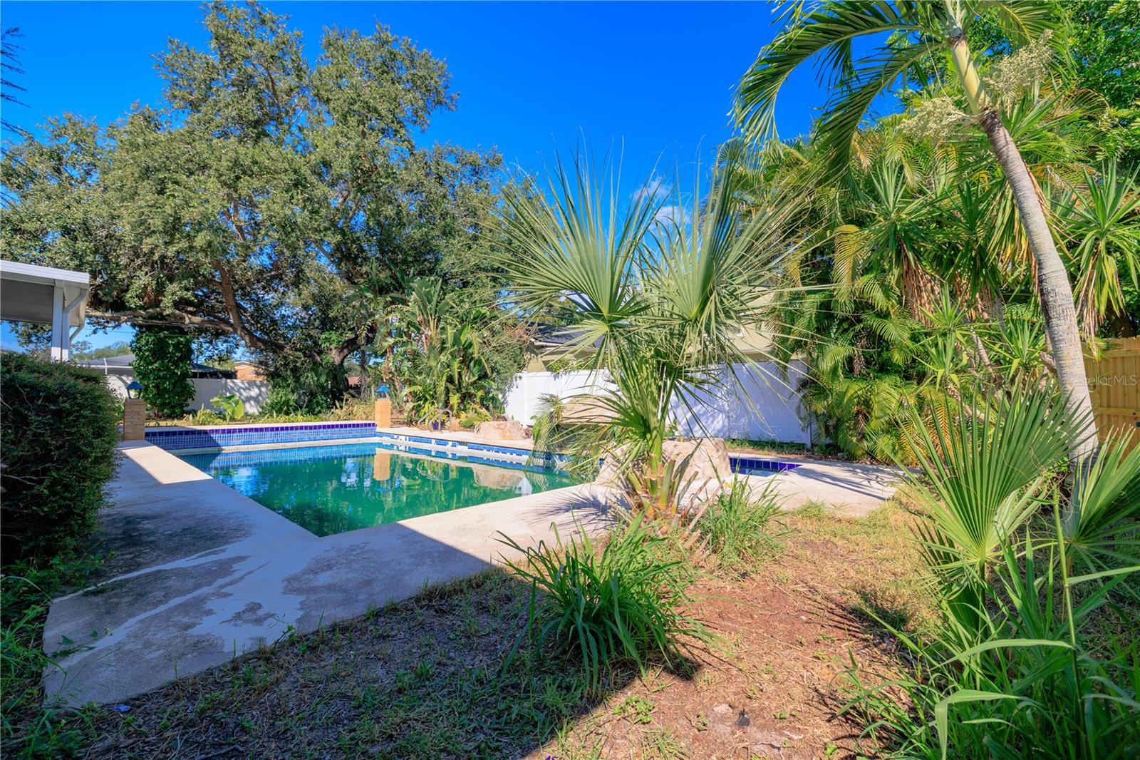 This backyard was once a stunning backyard oasis... it's ready to be transformed!