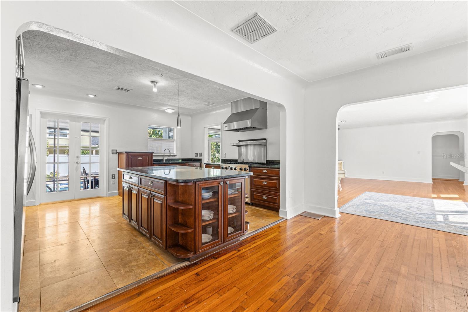 Chef's kitchen offers plenty of space for all of your culinary creations.