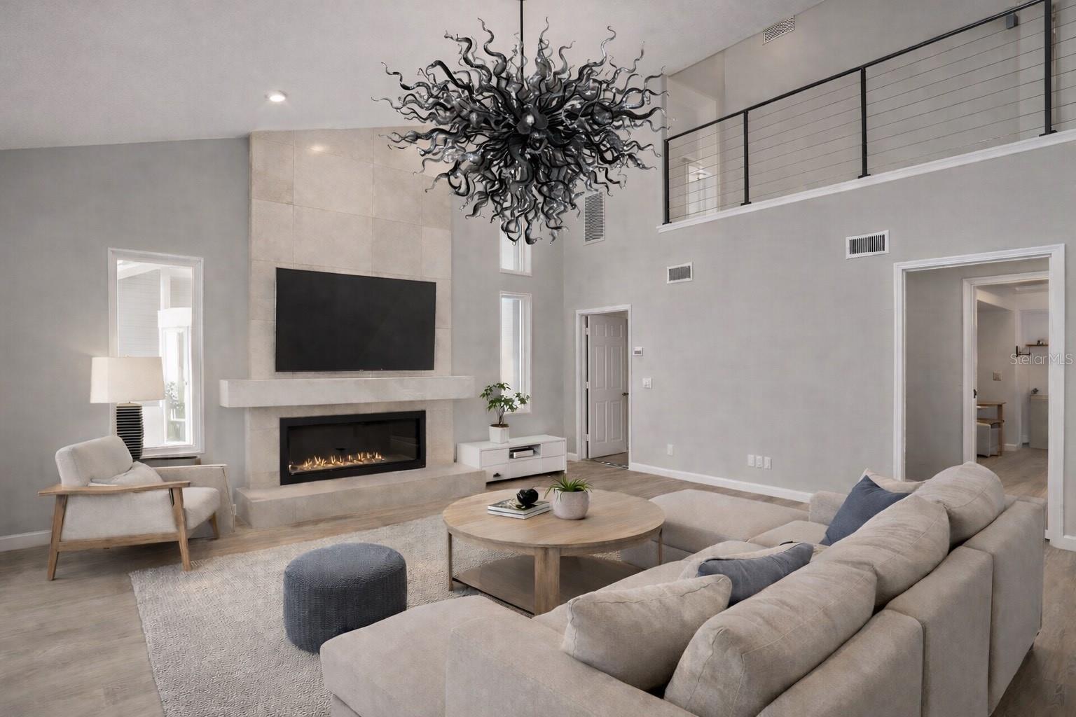 AI generated updated family room.