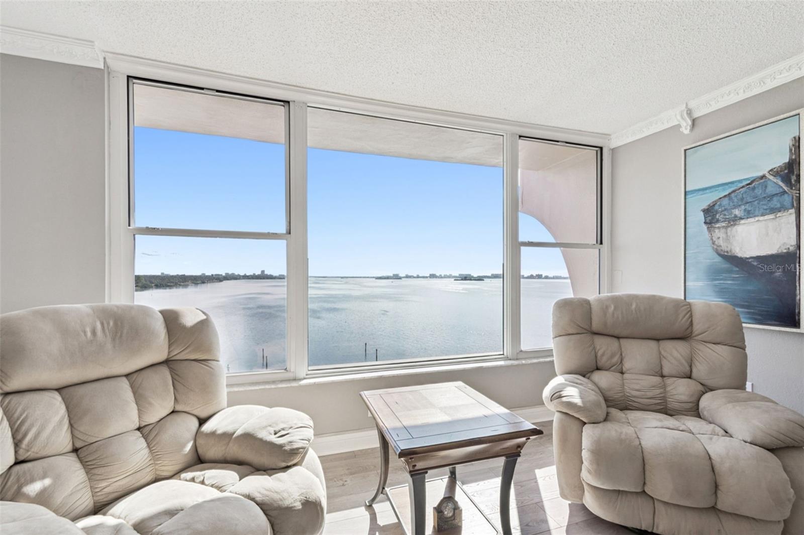 Expansive waterview from living area