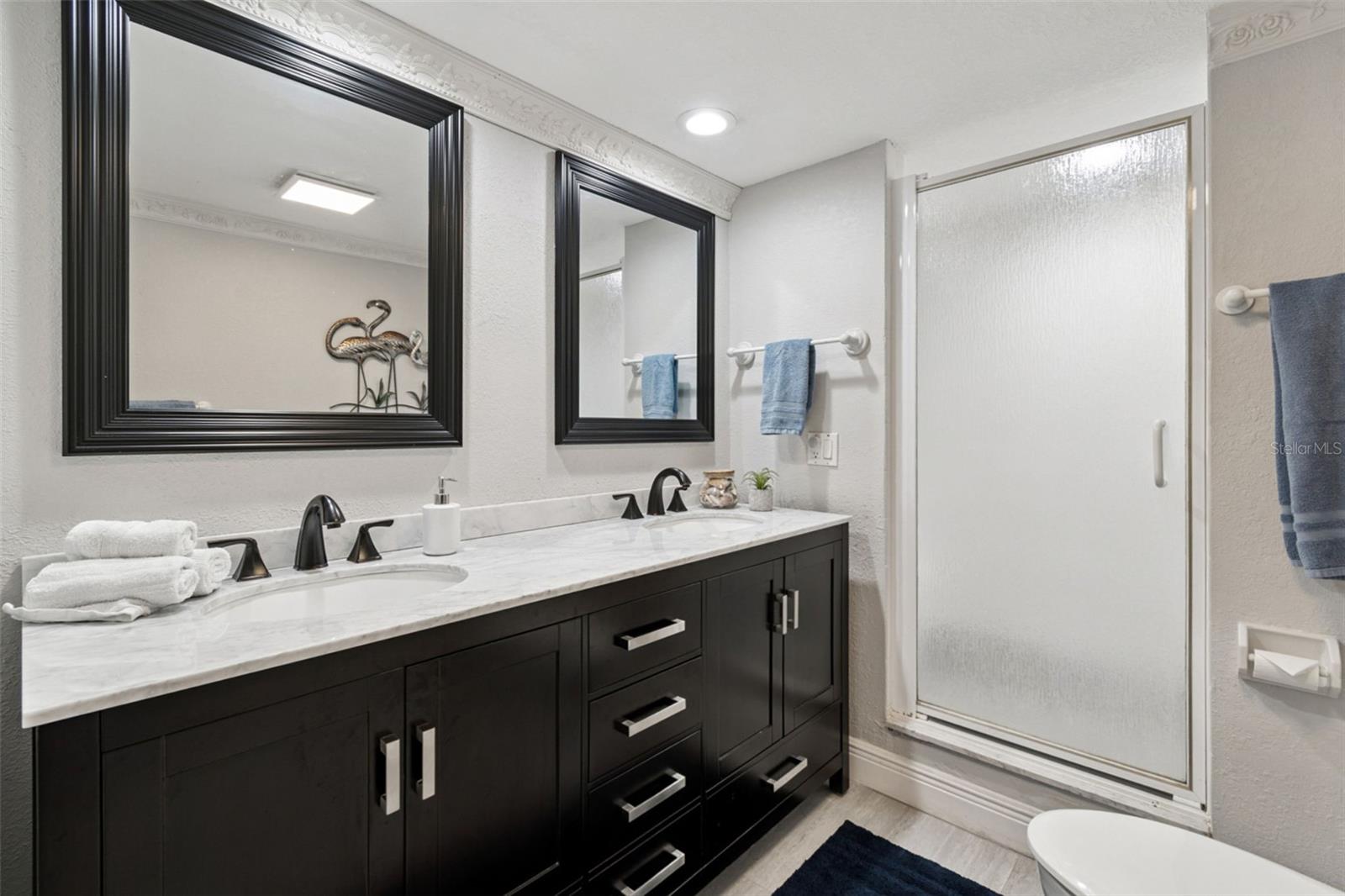 Double vanity and shower in 2nd. full bathroom