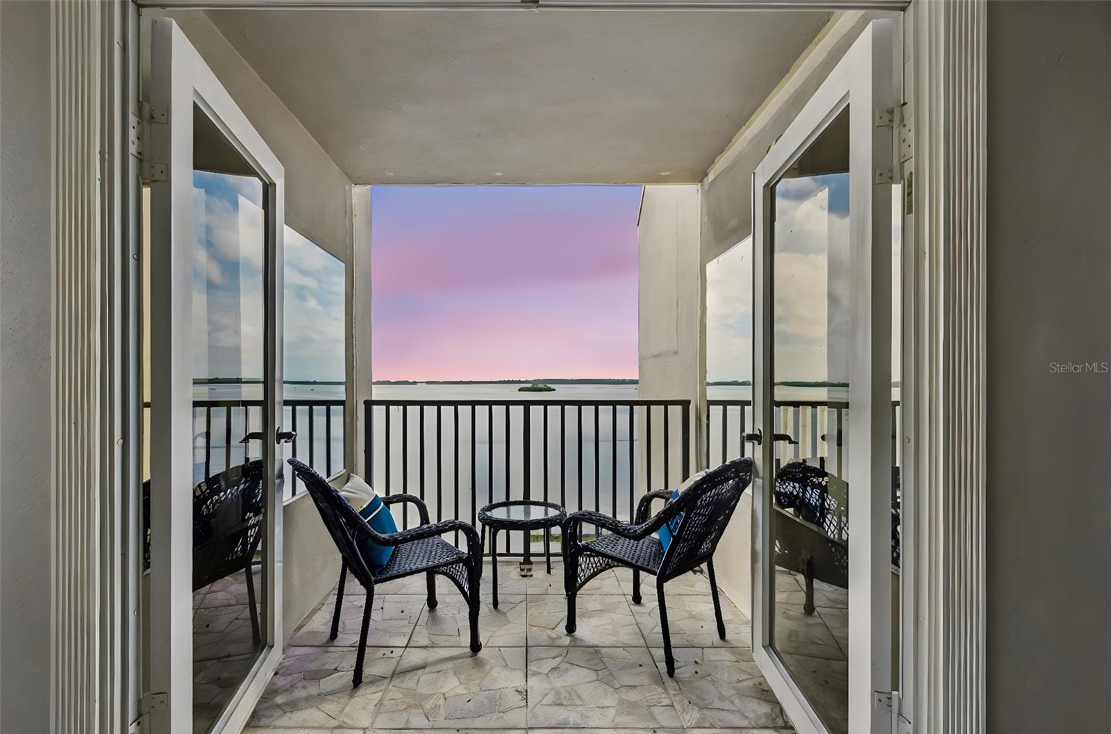 Private balcony showcasing unparalleled daily sunsets