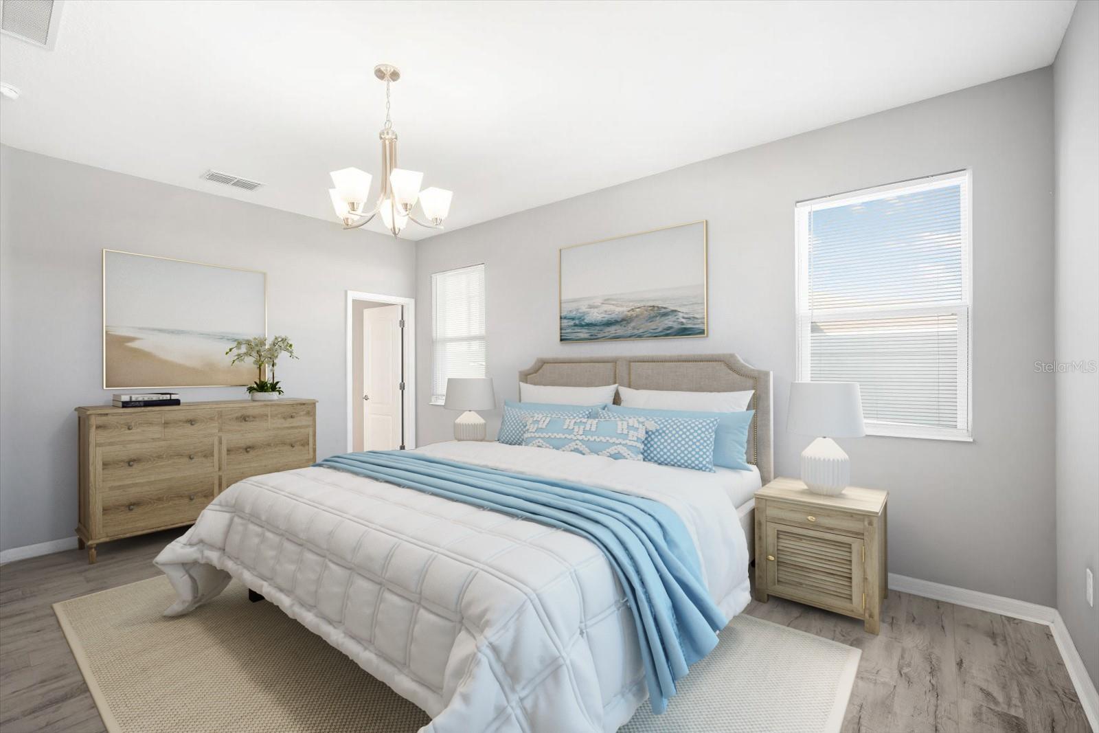 Staged Primary Bedroom