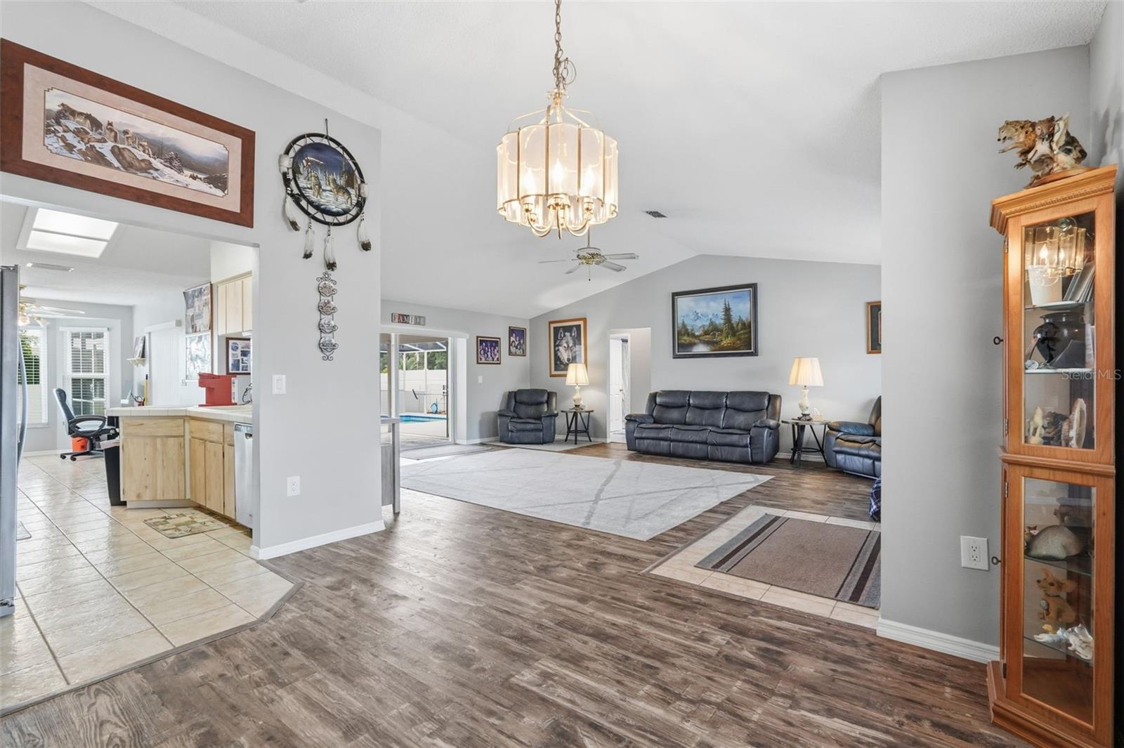 Dining room and living room
