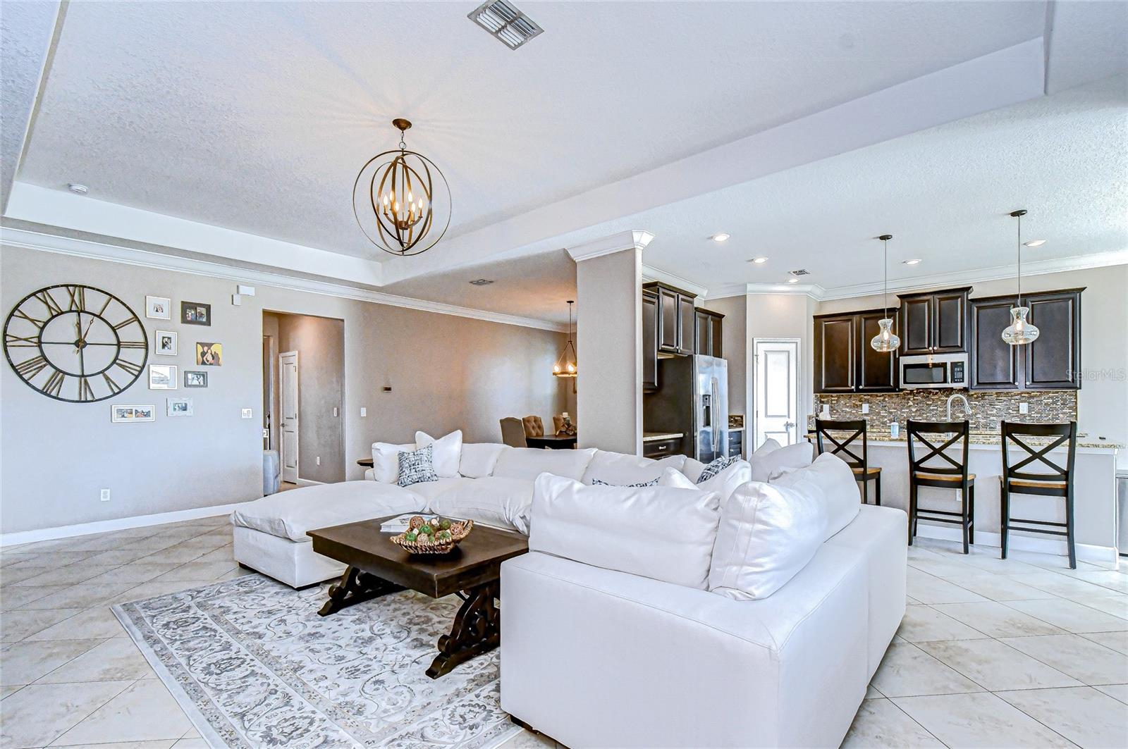 Open-Concept Layout Flowing from Room to Room