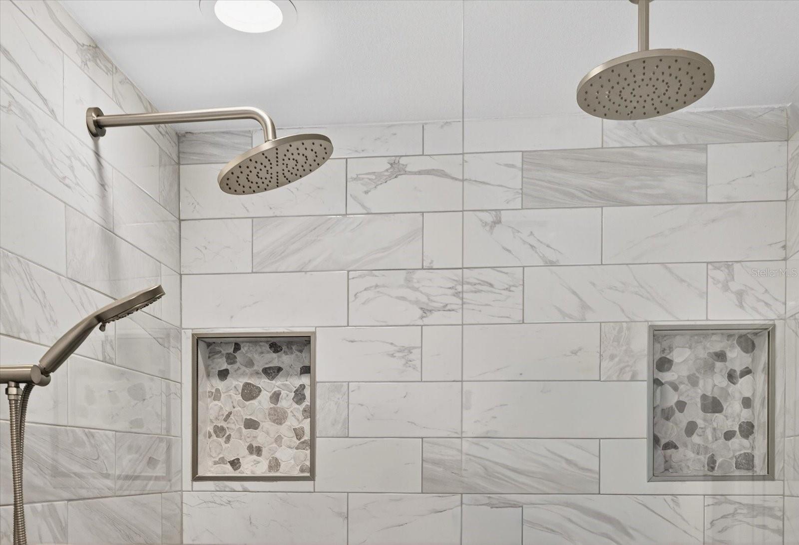Dual shower heads in master bath