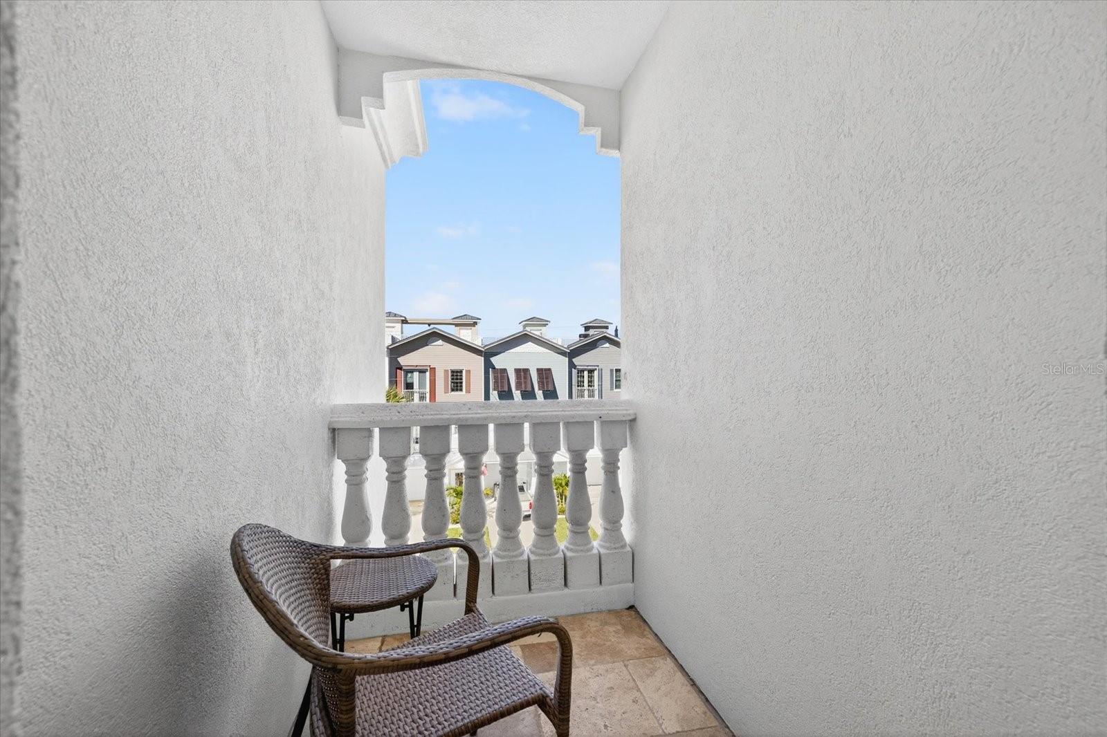 small balcony off 2nd bedroom