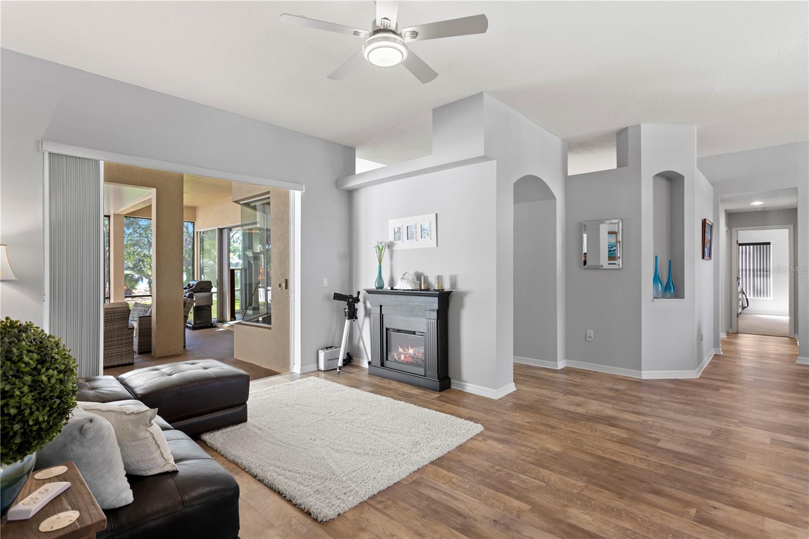 Panoramic lake views from your living room.