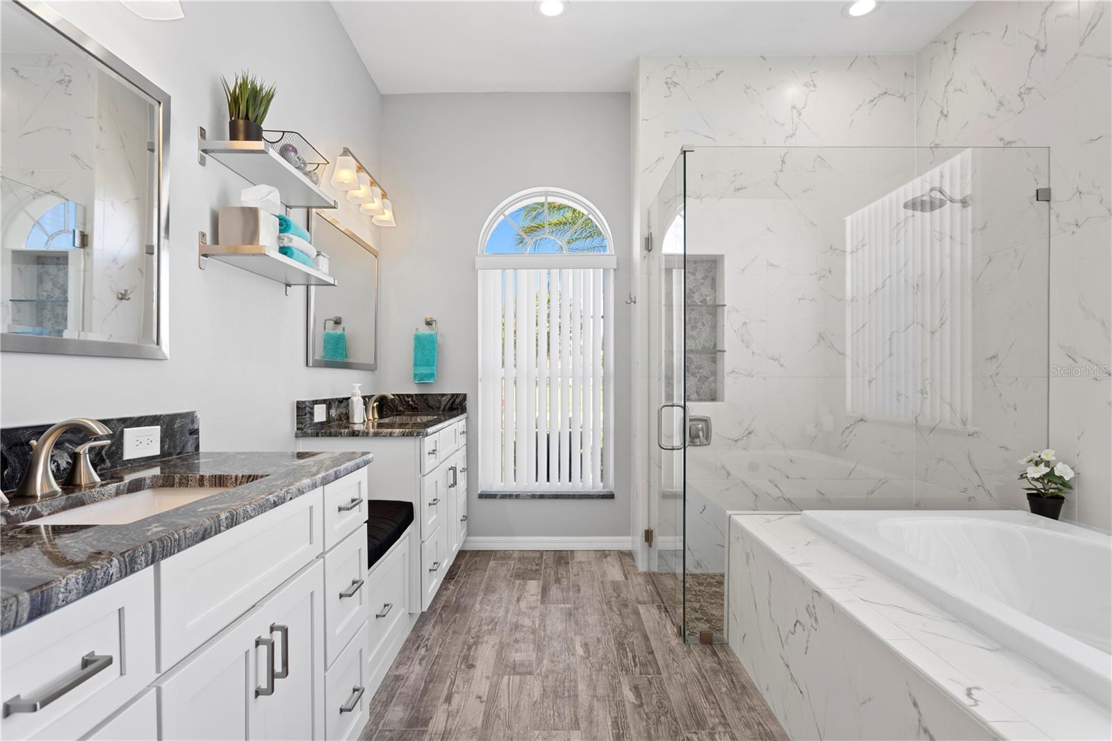 Spa-like bath fully renovated in 2020.