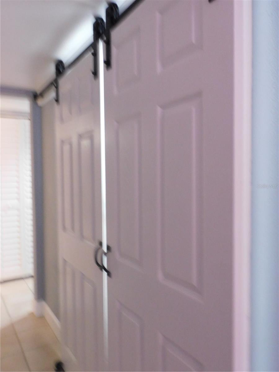 Barn Door to Main Bathroom