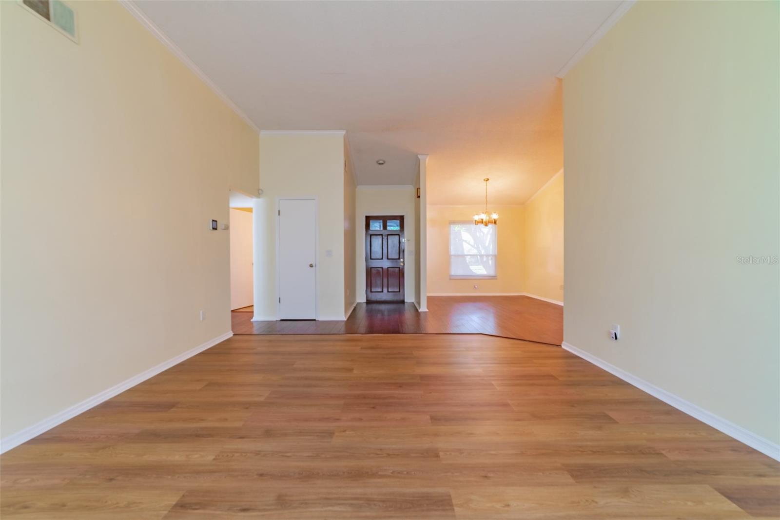 Living Room, Foyer & Dining Room