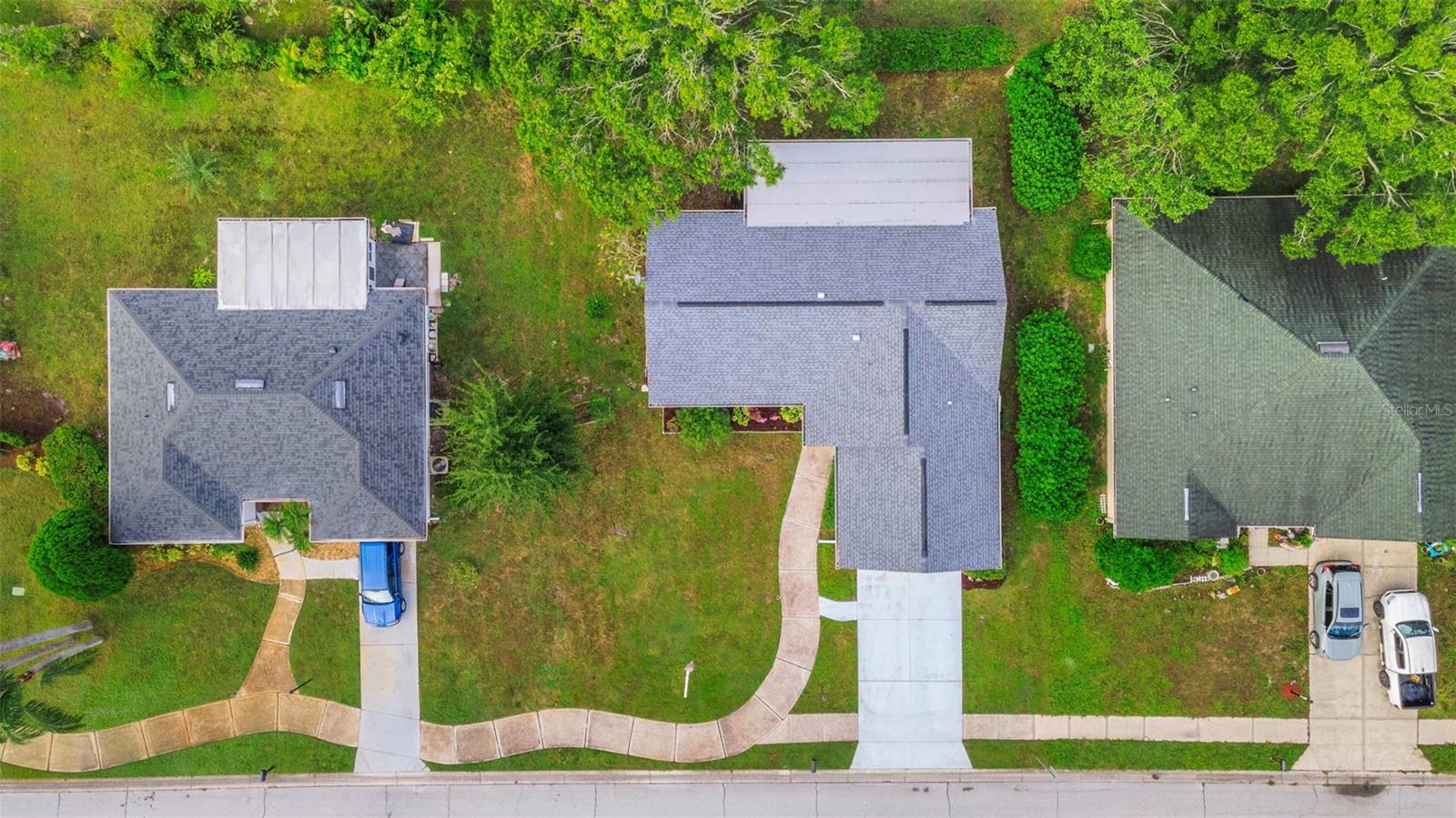 Home is the one without the cars in the driveway