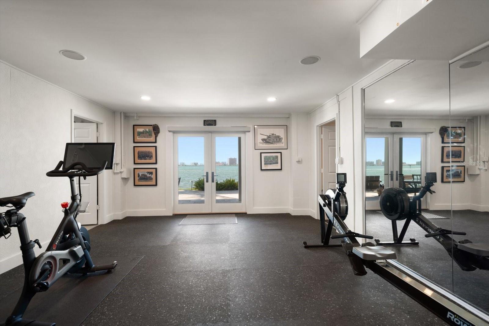 Ground floor gym with mini split a/c