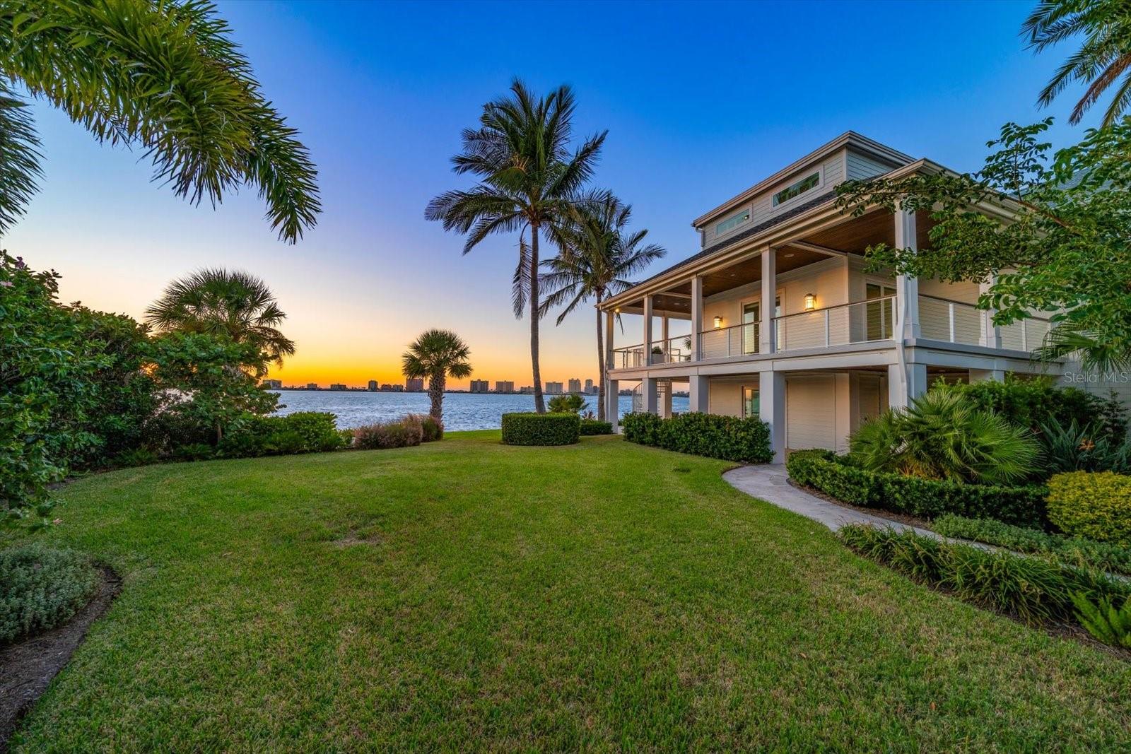 Lush tropical landscaping