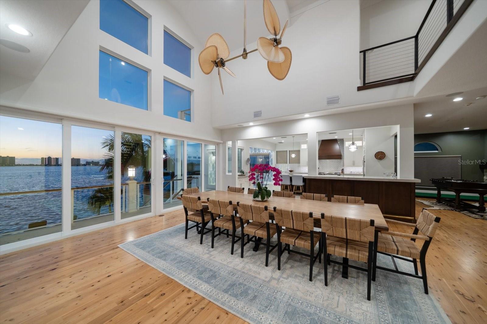 Sunset from the main floor dining room