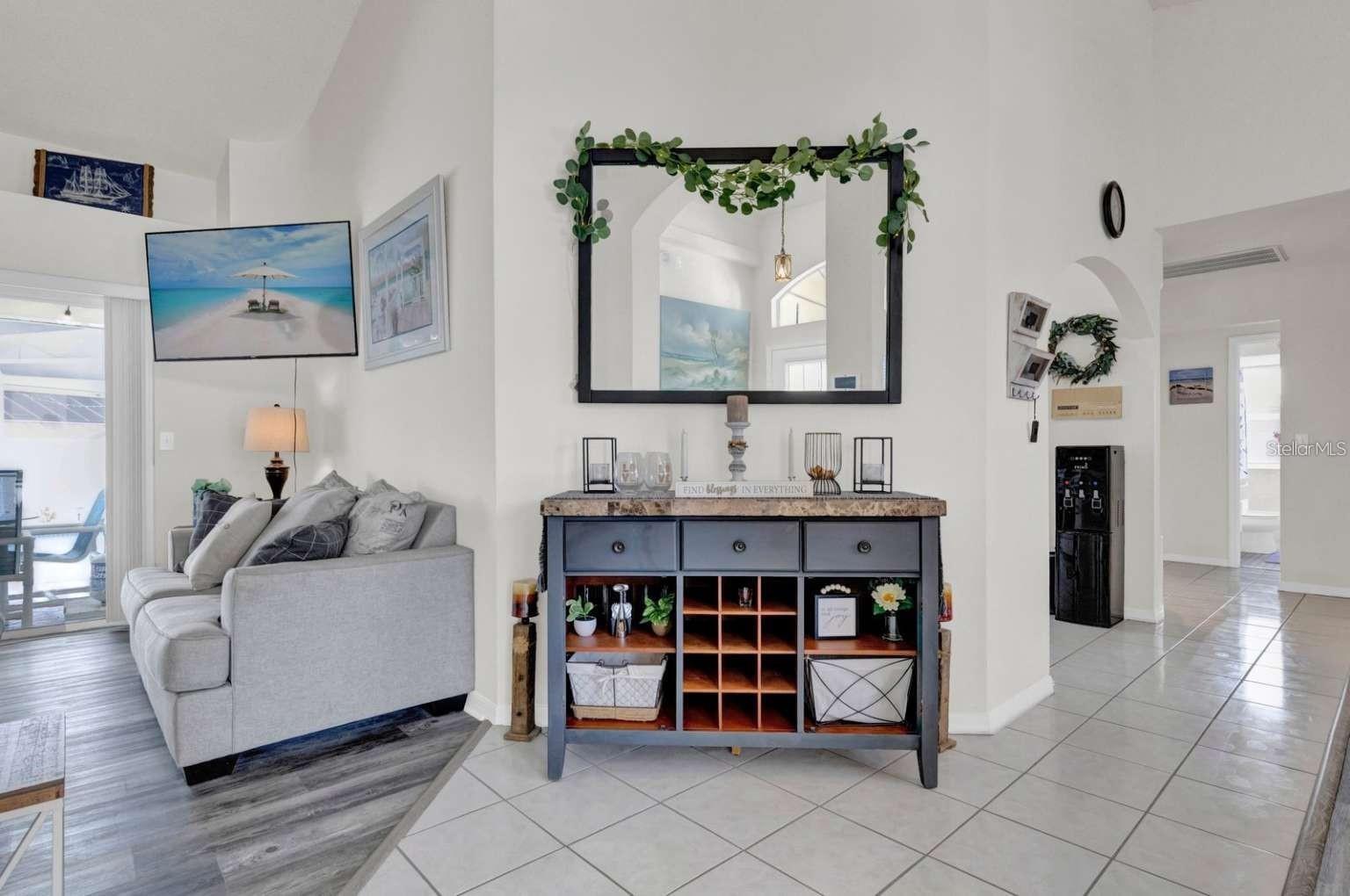 View of Living Room from Front Door