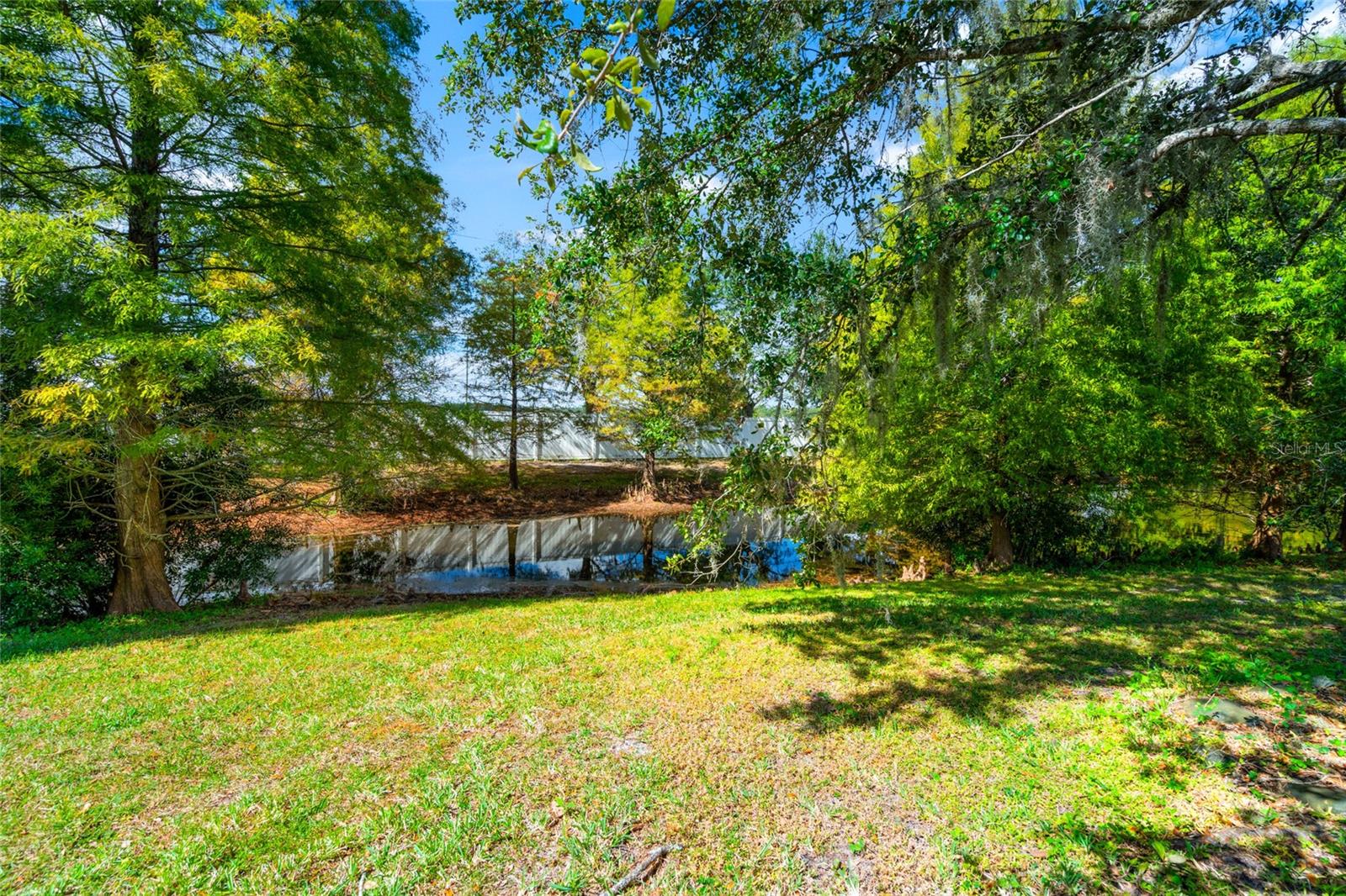 Situated on a tiny pond.