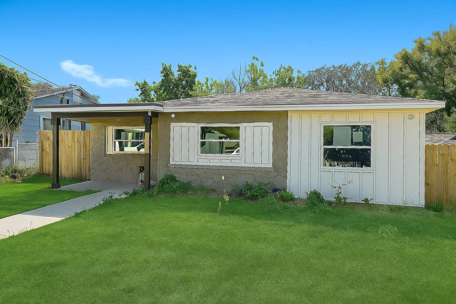 Front View. Grass color digitally enhanced.