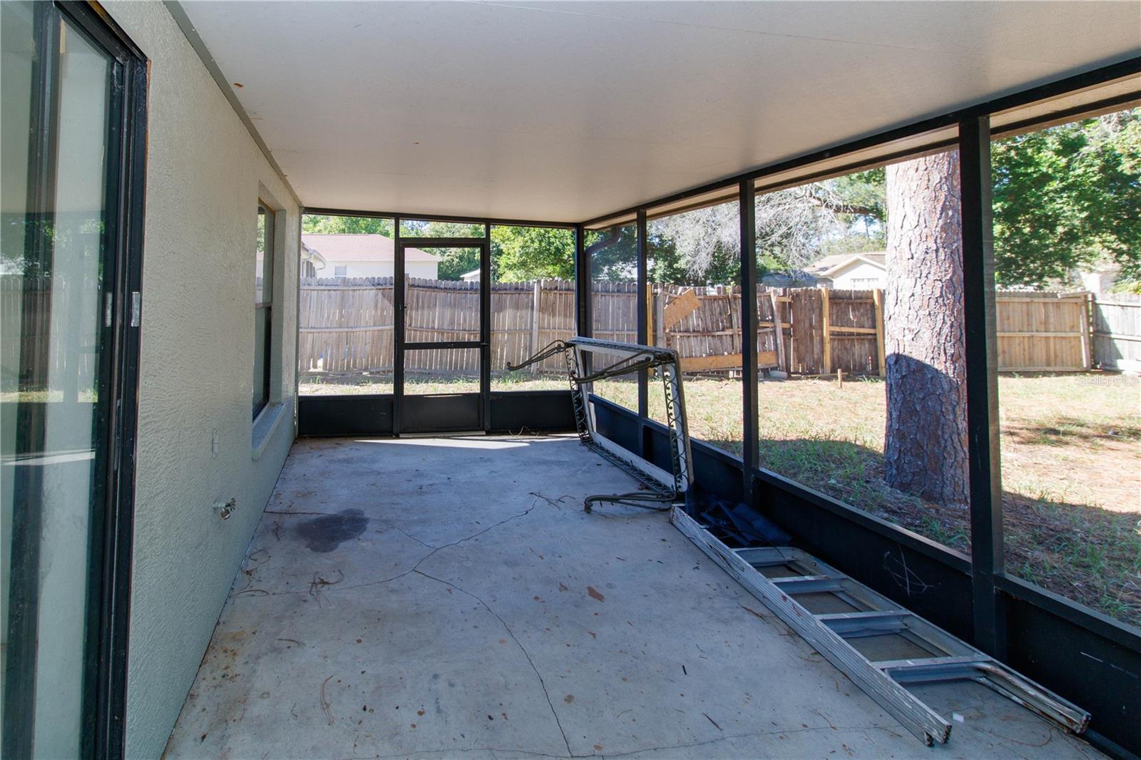 Newly screened in lanai