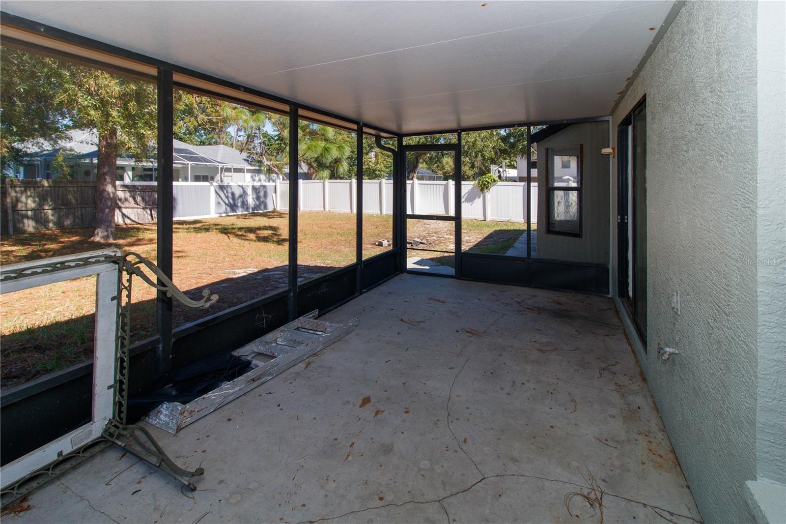 Newly screened in lanai