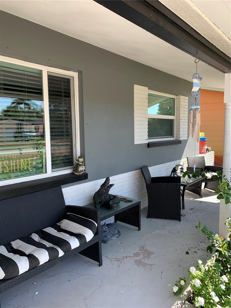 Wonderful front porch sitting area
