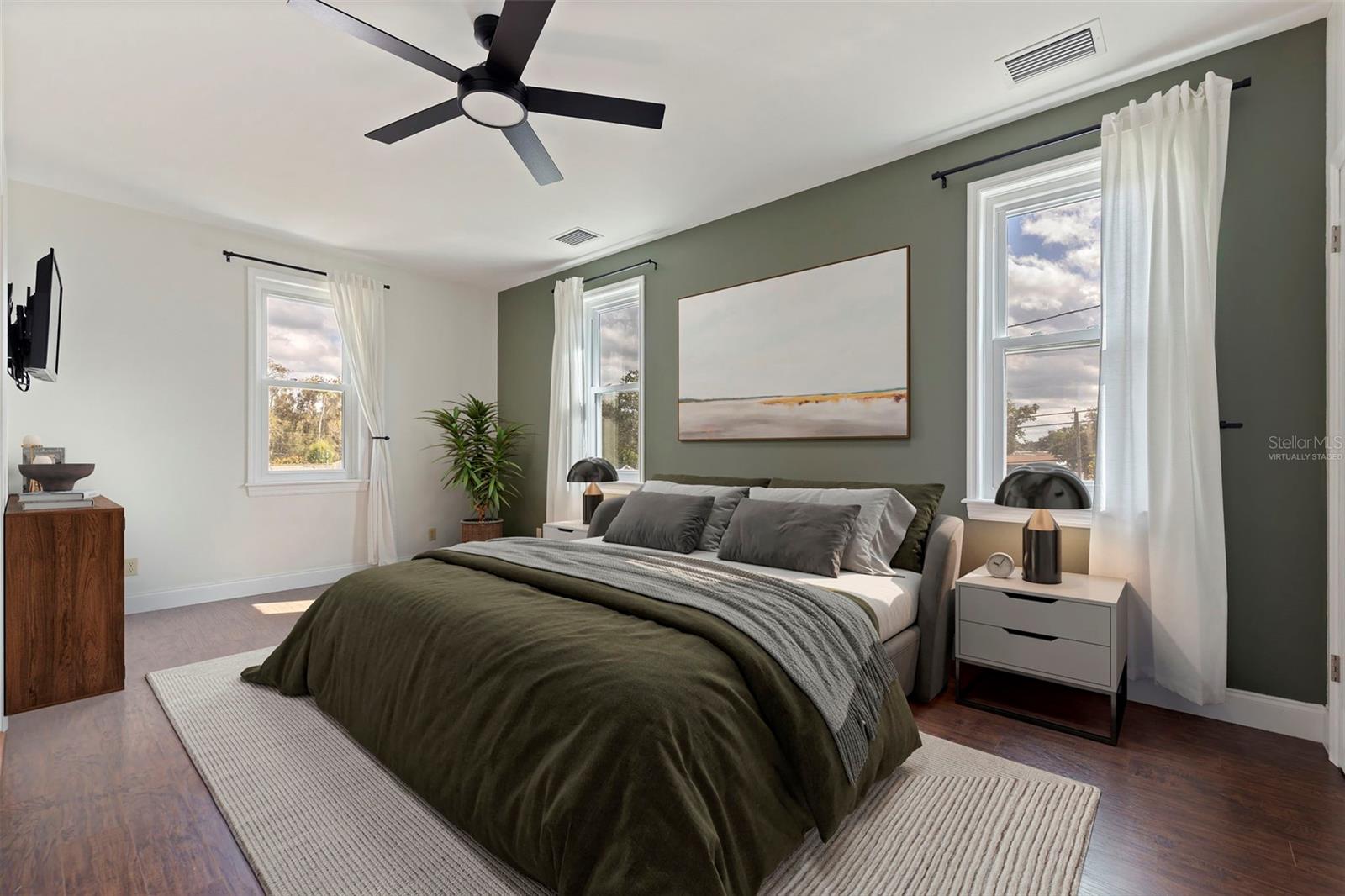 virtually staged primary suite