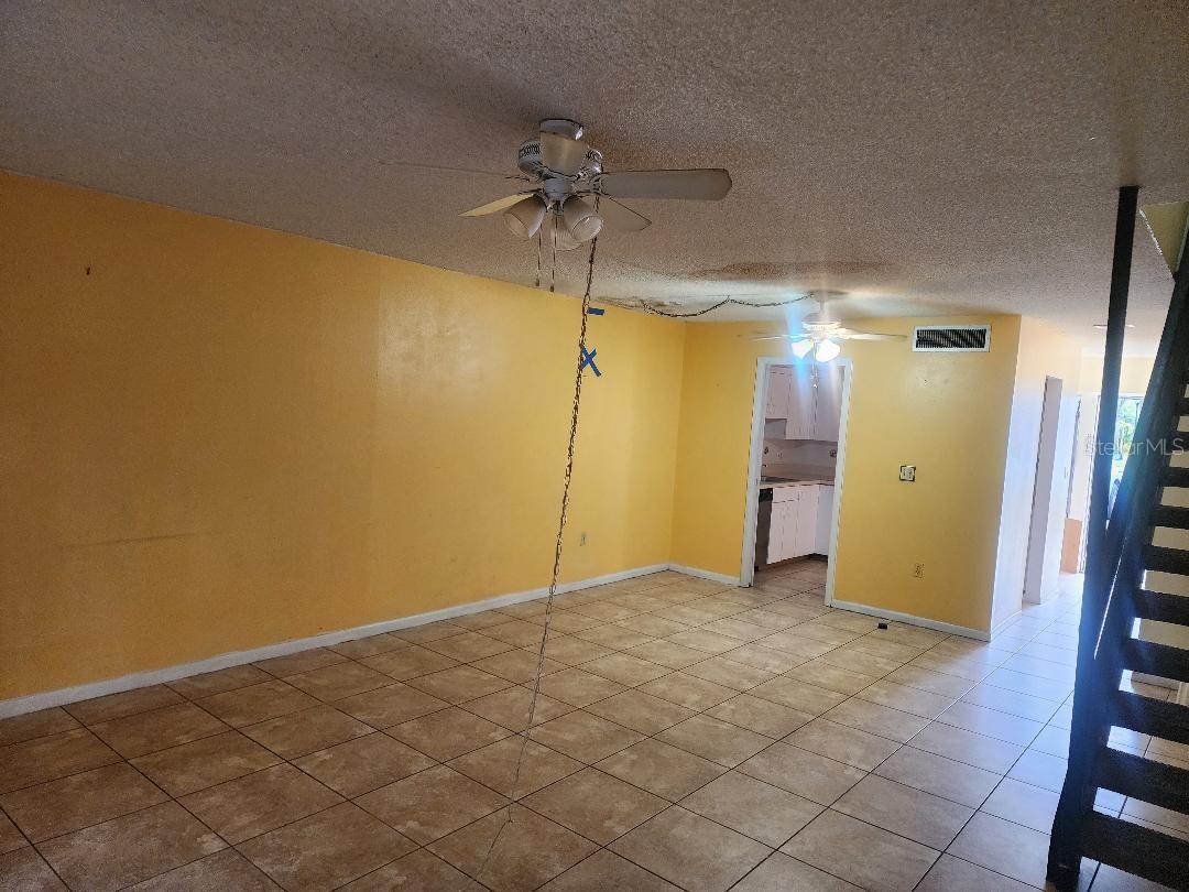Living room/Dining room combination.